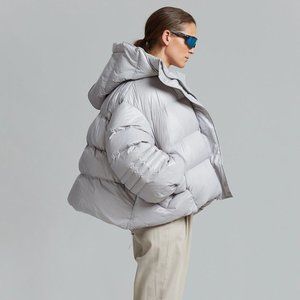 Val Recycled Boxy Puffer - Ice Grey by Frankie shop